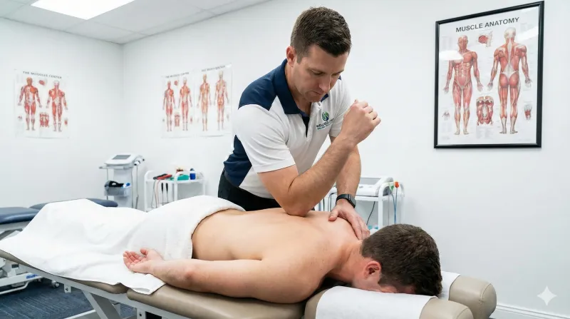 Masaje descontracturante intensivo para tensión muscular severa