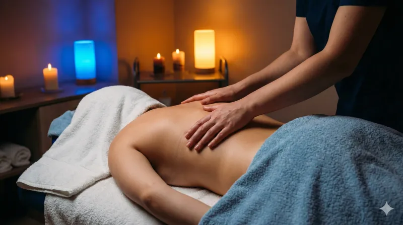 Sesión de masaje descontracturante profesional para alivio de contracturas